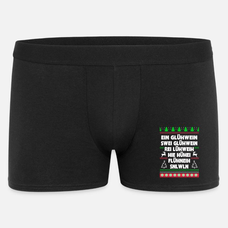 EIN GLÜHWEIN - Männer Boxer Shorts - Schwarz