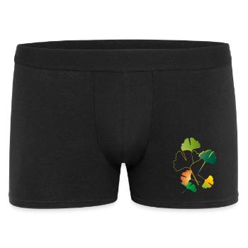 autumnal ginkgo leaves sometimes only outlines - Men's Boxer Shorts - black - Front
