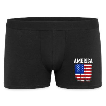 Distressed American Flag Graphic - Men's Boxer Shorts - black - Front