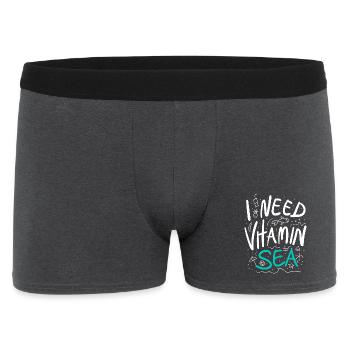 I Need Vitamin Sea Summer Saying - Men's Boxer Shorts - charcoal grey - Front