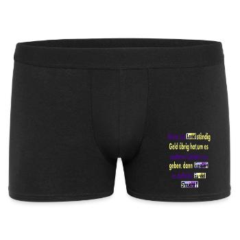 Zu viele Steuern - Männer Boxer Shorts - Schwarz - Vorne