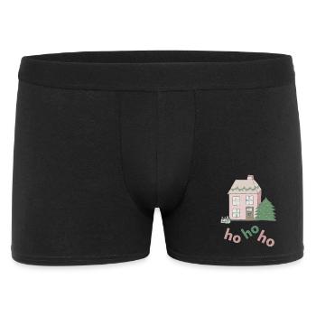 weihnachtshaus Style - Männer Boxer Shorts - Schwarz - Vorne