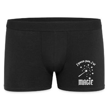 je peux pas j ai magie étoiles baguette magique - Boxer Homme - noir - Devant