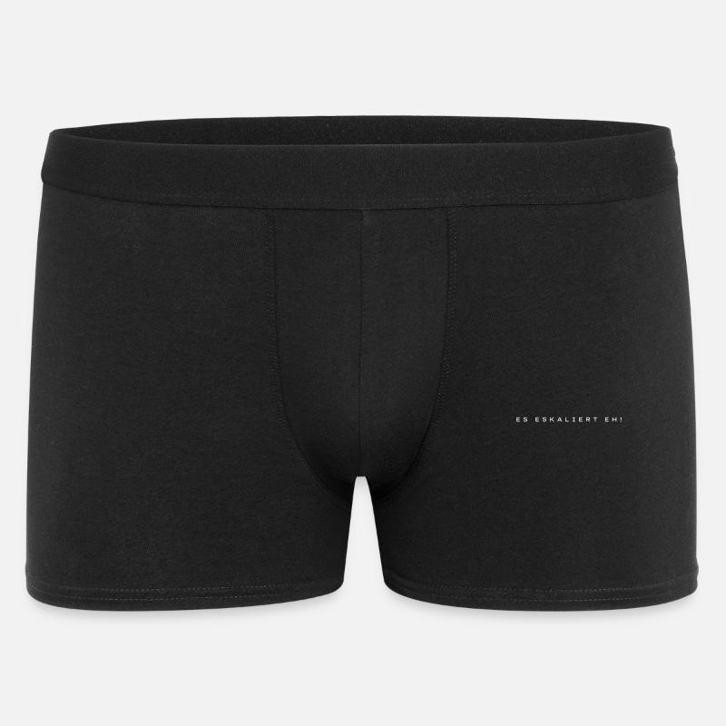 Es eskaliert eh! - Männer Boxer Shorts - Schwarz