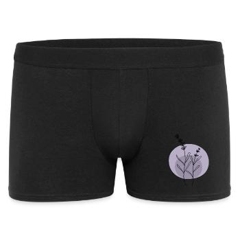 Lavendel schwarz lila - Männer Boxer Shorts - Schwarz - Vorne