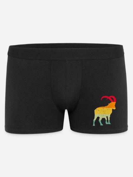 Steinbock, Wandern, Berge - Männer Boxer Shorts - Schwarz
