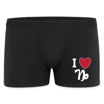 Steinbock Herz Statement Astrologie Aberglaube - Männer Boxer Shorts - Schwarz - Vorne