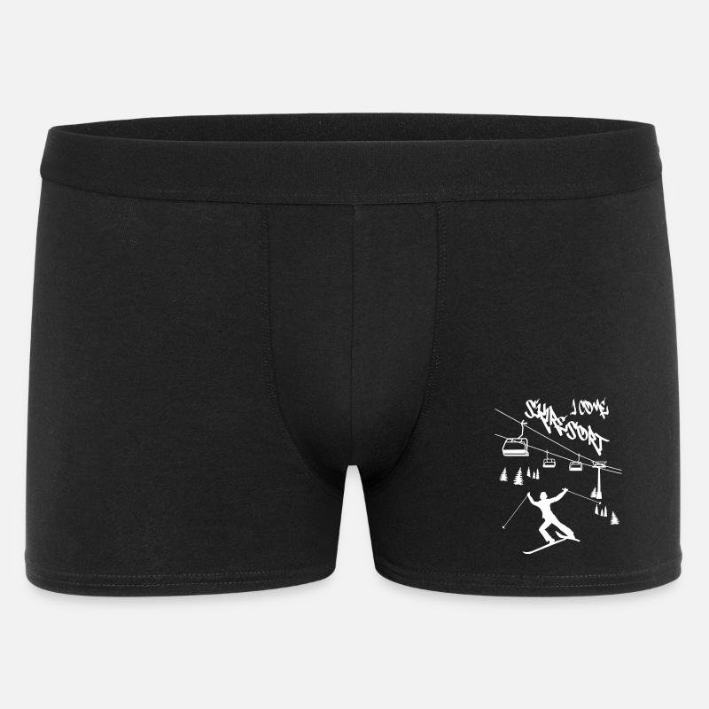 Skigebiet ich komme ! - Männer Boxer Shorts - Schwarz