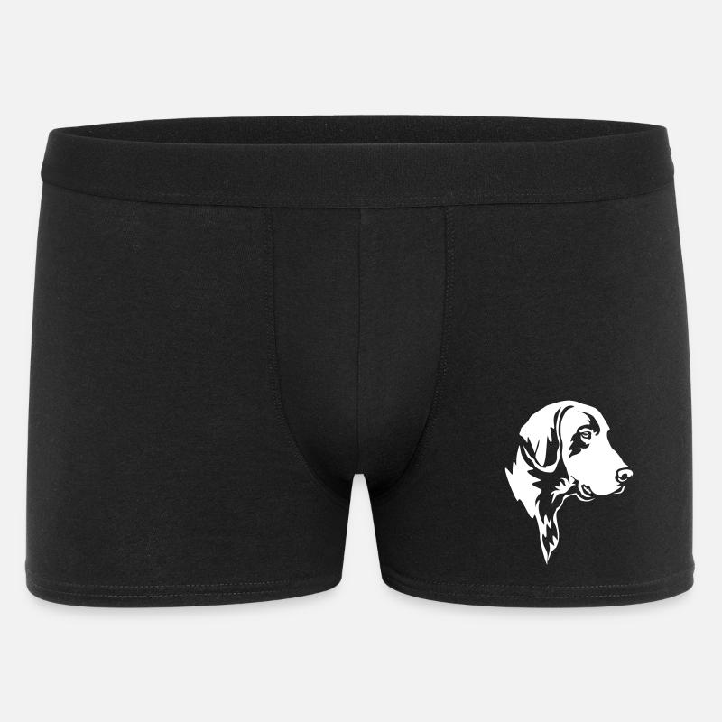 Deutsch Kurzhaar Kopf "Black Edition" - Männer Boxer Shorts - Schwarz