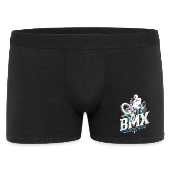 Retro Bmx Bike - Bmx rider in bright colors - Men's Boxer Shorts - black - Front