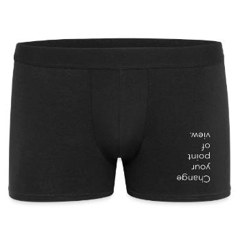Change your point of view, Typography - Männer Boxer Shorts - Schwarz - Vorne