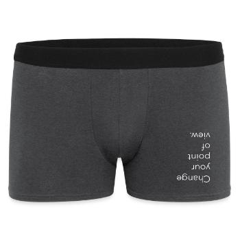 Change your point of view, Typography - Männer Boxer Shorts - Anthrazit - Vorne