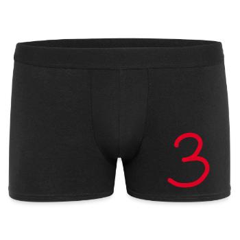 3 Numéro trois rouge Anniversaire - Boxer Homme - noir - Devant