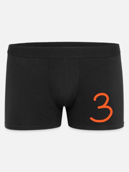 3 Number three number birthday - Men's Boxer Shorts - black