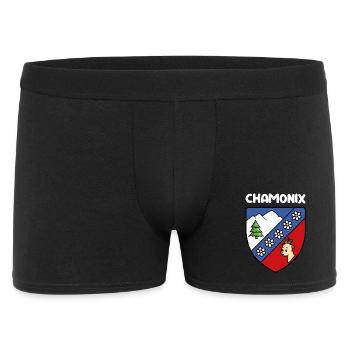 Drapeau Mignon Chamonix Mont Blanc Haute Savoie - Boxer Homme - noir - Devant