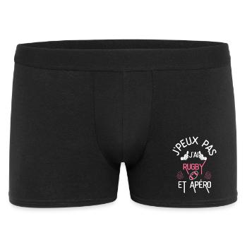 J Peux Pas J Ai Ruby et apero - Boxer Homme - noir - Devant
