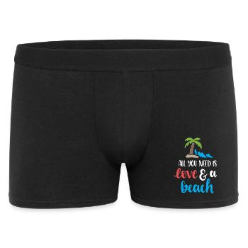 All You Need is Love and a Beach - Men's Boxer Shorts - black - Front