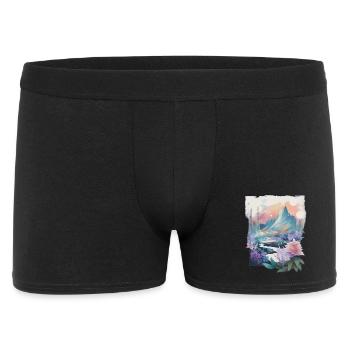 Flower landscape - Men's Boxer Shorts - black - Front