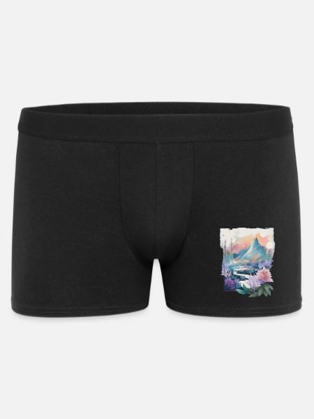 Flower landscape - Men's Boxer Shorts - black
