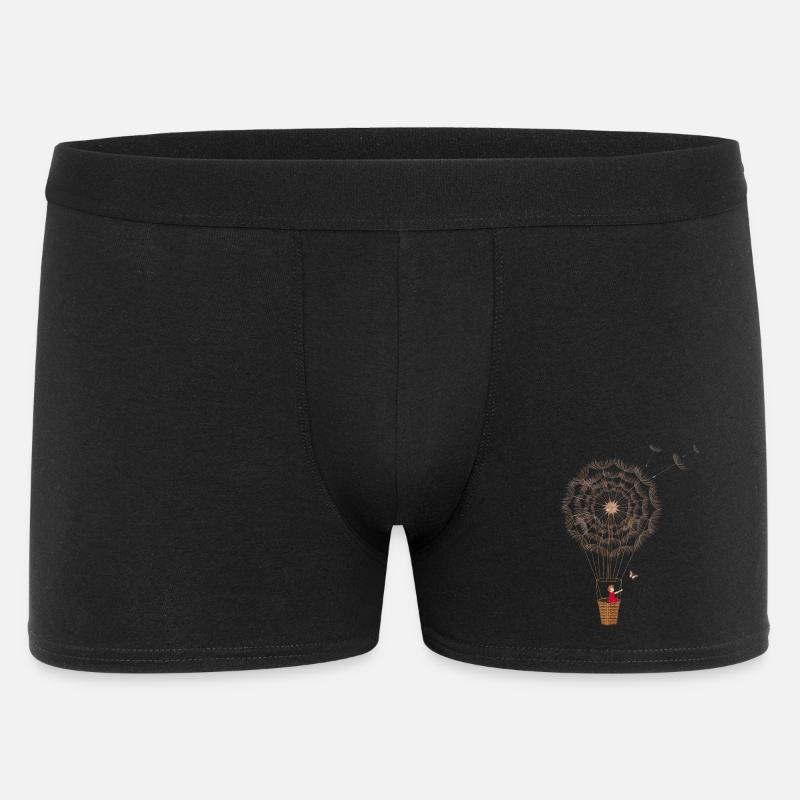 fantasievoller Pusteblumen Ballon - Männer Boxer Shorts - Schwarz