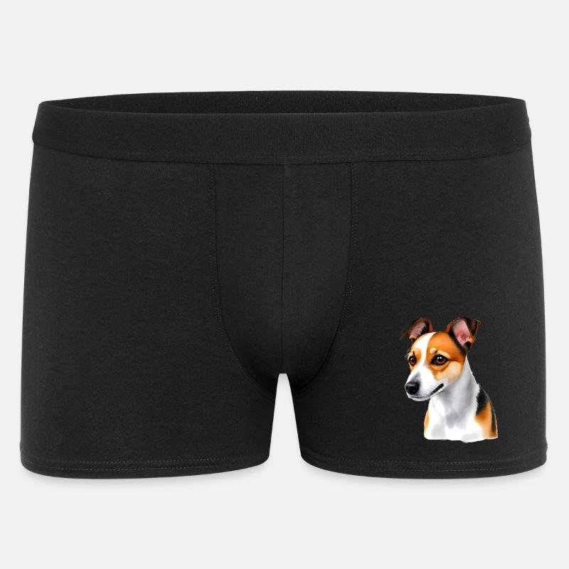 Jack Russel - Männer Boxer Shorts - Schwarz