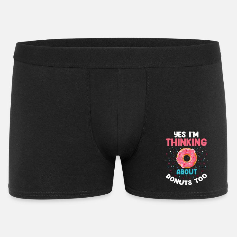 Ja, ich denke auch an Donuts - Männer Boxer Shorts - Schwarz