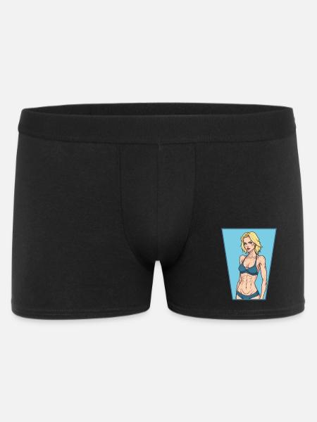 Fitness Mädchen - Männer Boxer Shorts - Schwarz