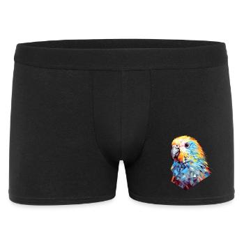 Budgie Polygon Bird Budgies - Men's Boxer Shorts - black - Front