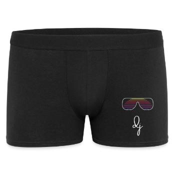 DJ Retro Electro Club Party Music Shirt - Männer Boxer Shorts - Schwarz - Vorne