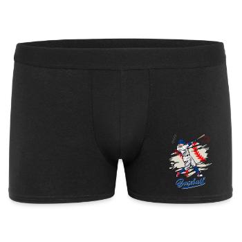 Illustration dynamique de balancement de baseball - Boxer Homme - noir - Devant