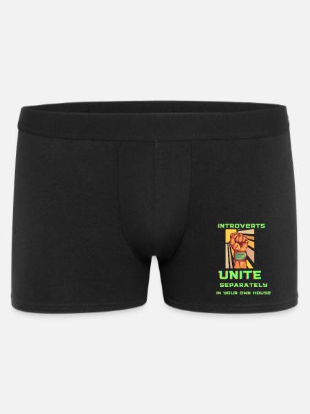 Introverts Unite: Homebound Fist - Männer Boxer Shorts - Schwarz