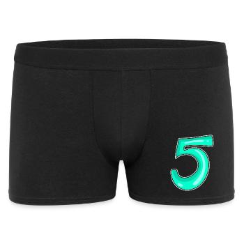 5 Number Number Motif - Men's Boxer Shorts - black - Front