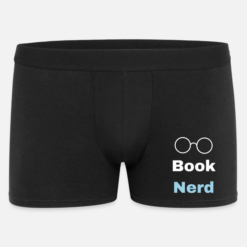 Buch-Nerd - Männer Boxer Shorts - Schwarz