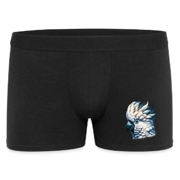 Kakadu-Papagei - Männer Boxer Shorts - Schwarz - Vorne
