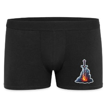 Épée de feu puissante dans un RPG Stone Fantasy - Boxer Homme - noir - Devant
