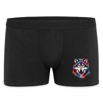 Wolf - Men's Boxer Shorts - black - Front