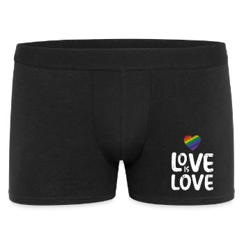 LGBTQ Pride Month - Love is Love - Men's Boxer Shorts - black - Front