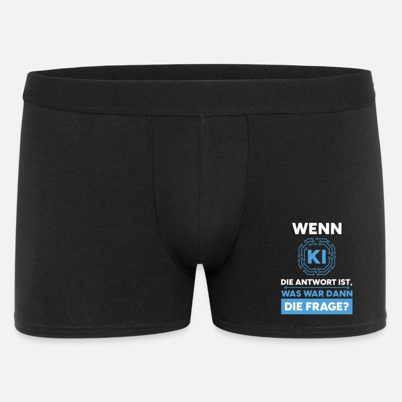 Artificial Intelligence Question Answer Saying - Men's Boxer Shorts - black