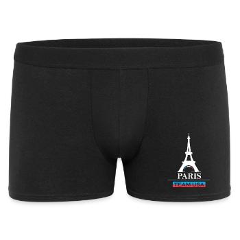 Paris team United States Sports Games Athlete Sportsman Logo - Men's Boxer Shorts - black - Front