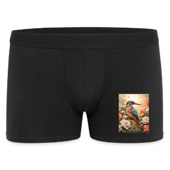 Kingfisher in a sea of flowers - Men's Boxer Shorts - black - Front