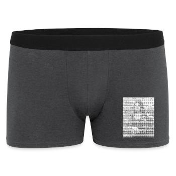 Mona Lisa - La Joconde - ASCII Art - Pixel - Boxer Homme - charbon - Devant