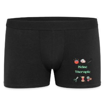 My therapy: crochet & sewing - Men's Boxer Shorts - black - Front