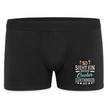 So sieht ein richtig cooler Elektroniker aus - Männer Boxer Shorts - Schwarz - Vorne