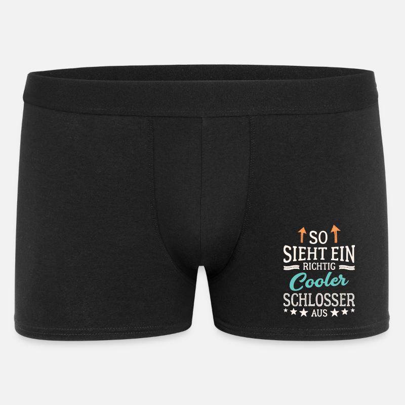 So sieht ein richtig cooler Schlosser aus - Männer Boxer Shorts - Schwarz