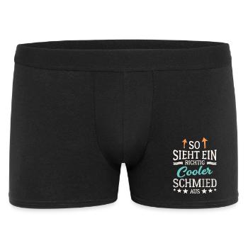 So sieht ein richtig cooler Schmied aus - Männer Boxer Shorts - Schwarz - Vorne