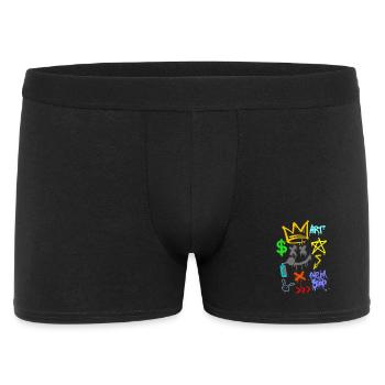 Graffiti-Künstler - Wandkunst - Urban Spray - Männer Boxer Shorts - Schwarz - Vorne