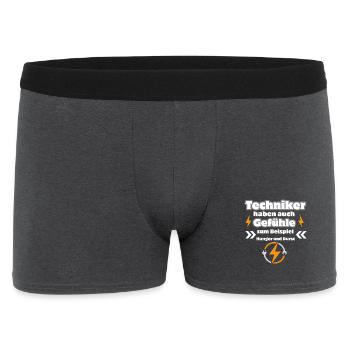 Techniker Gefühle - Männer Boxer Shorts - Anthrazit - Vorne