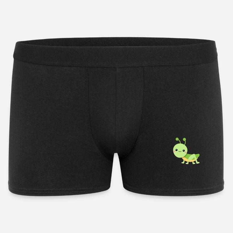 Lebhafter Heuschrecke - Männer Boxer Shorts - Schwarz