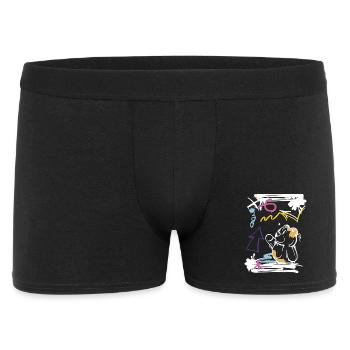 Teddybär Bär Graffiti Style Urban Streetart Wear - Männer Boxer Shorts - Schwarz - Vorne