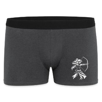 Silhouette d’archer avec arc - Boxer Homme - charbon - Devant